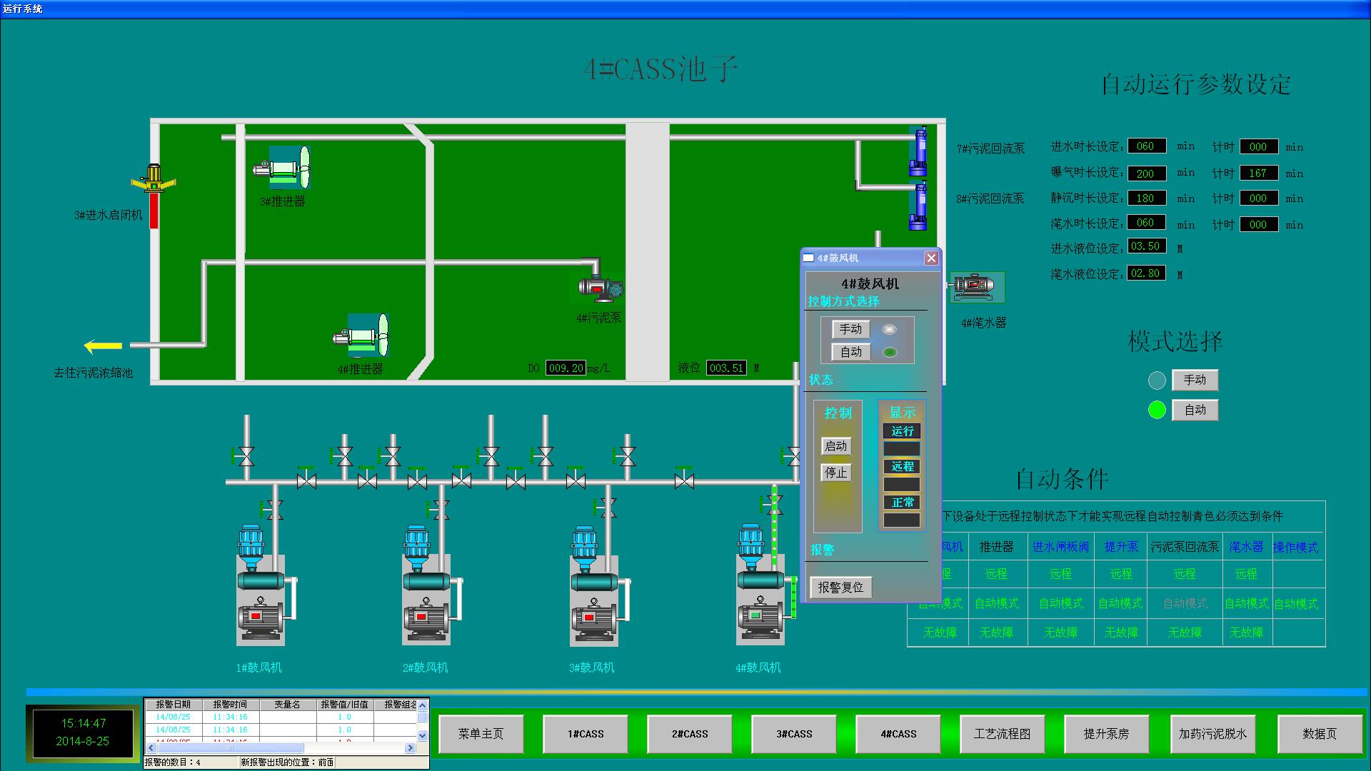 4#鼓风机操作界面